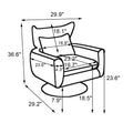 Classic Mid Century 360 Degree Swivel Accent Chair, Pink Linen Pink Primary Living Space American Design Foam Linen