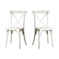 2 Pack Resin X Back Chair, Dining Chair Furniture 2 Pack, Modern Farmhouse Cross Back Chair For Kitchen,Lime Wash Lime White Resin