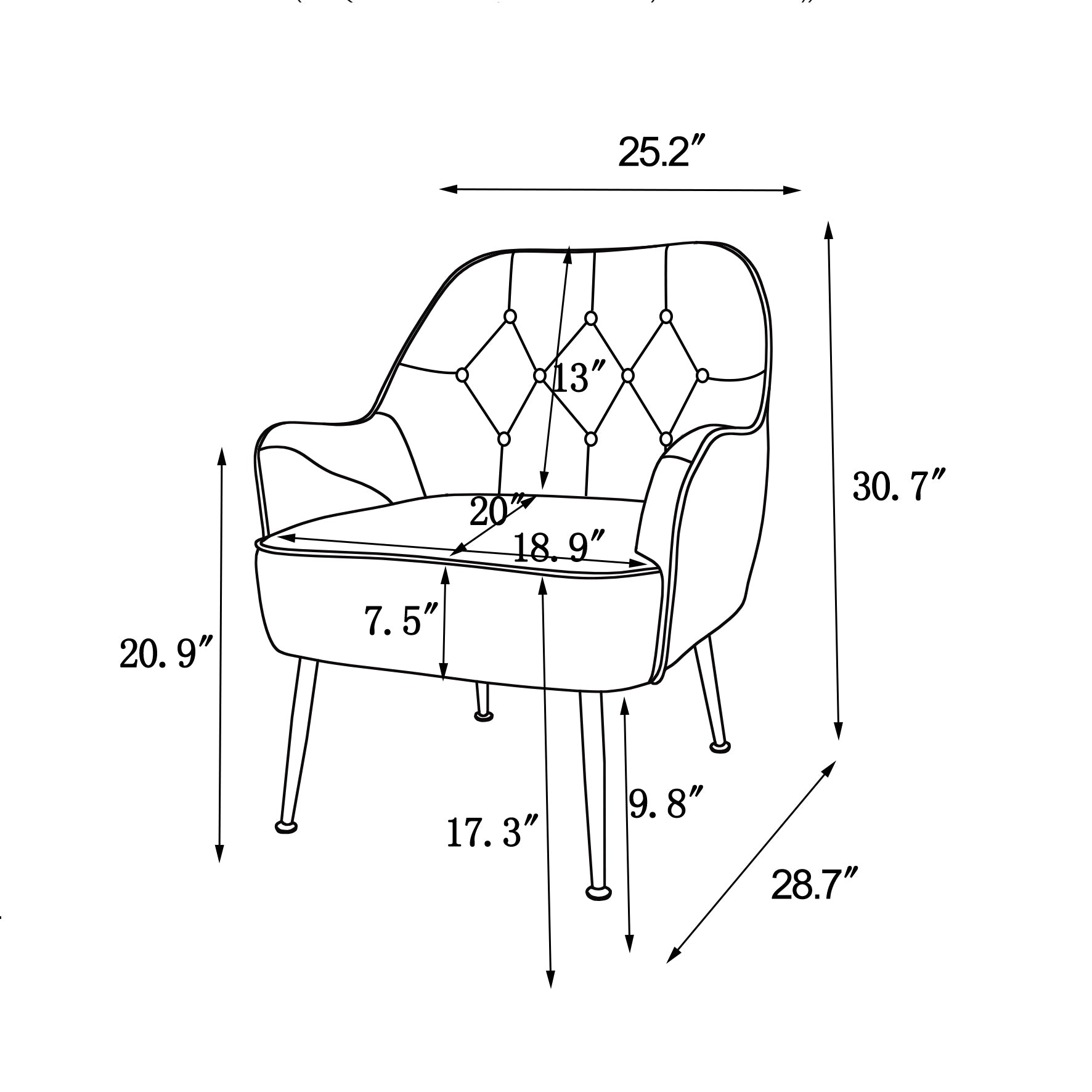 Modern Mid Century Chair Linen Sherpa Armchair For Living Room Bedroom Office Easy Assemble Dark Grey Dark Gray Primary Living Space Foam Linen