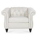 1 Seater Sofa For Living Room White Pu