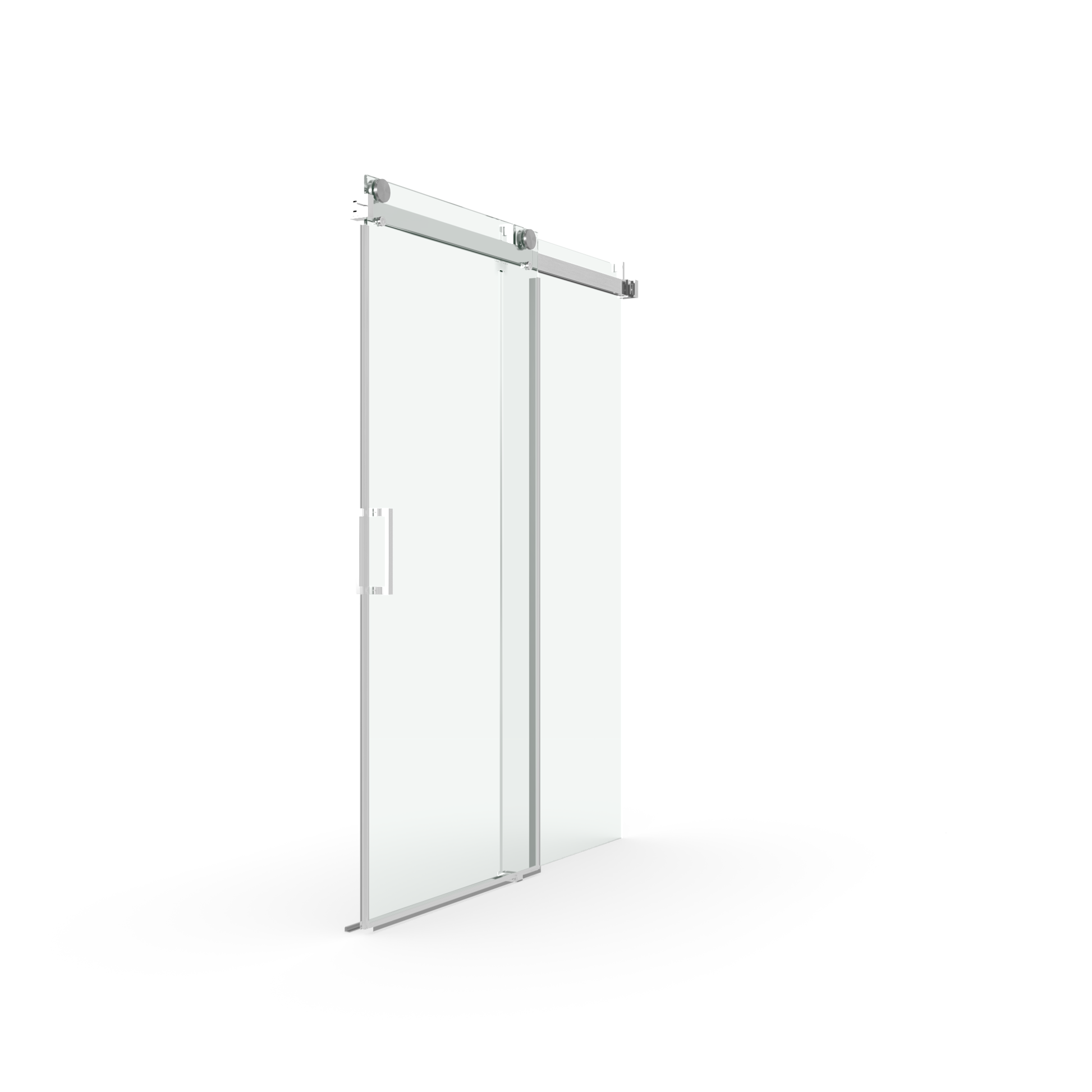 56" 60" W X 76" H Frameless Soft Closing Single Sliding Shower Door, 1 4" 6Mm Tempered Glass With Explosion Proof Coating Via Express Delivery, Chrome 24D01 60Chx Chrome Tempered Glass