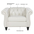1 Seater Sofa For Living Room White Pu