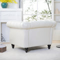 1 Seater Sofa For Living Room White Pu