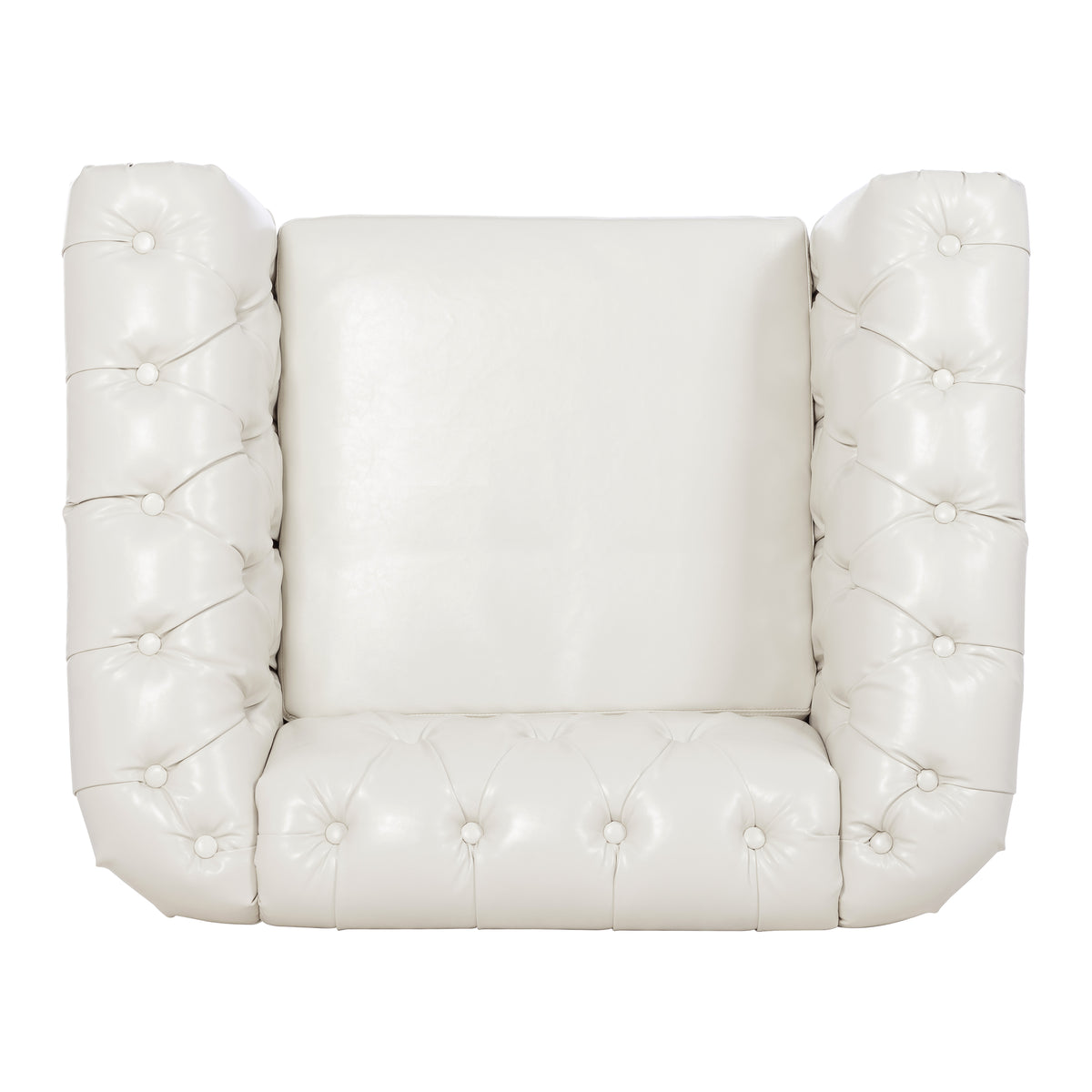 1 Seater Sofa For Living Room White Pu