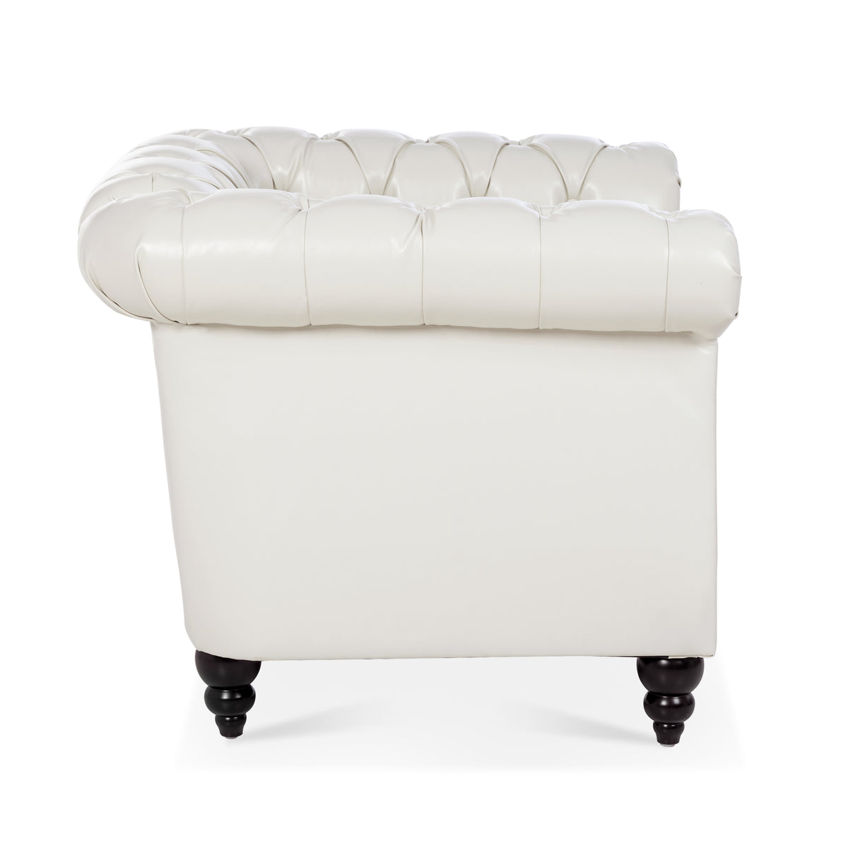 1 Seater Sofa For Living Room White Pu