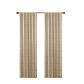 Jacquard Lined Total Blackout Rod Pocket Back Tab Curtain Panel Only 1 Pc Panel Gold Polyester