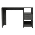Covington 2 Shelf 1 Drawer Writing Desk Smokey Oak Brown Engineered Wood