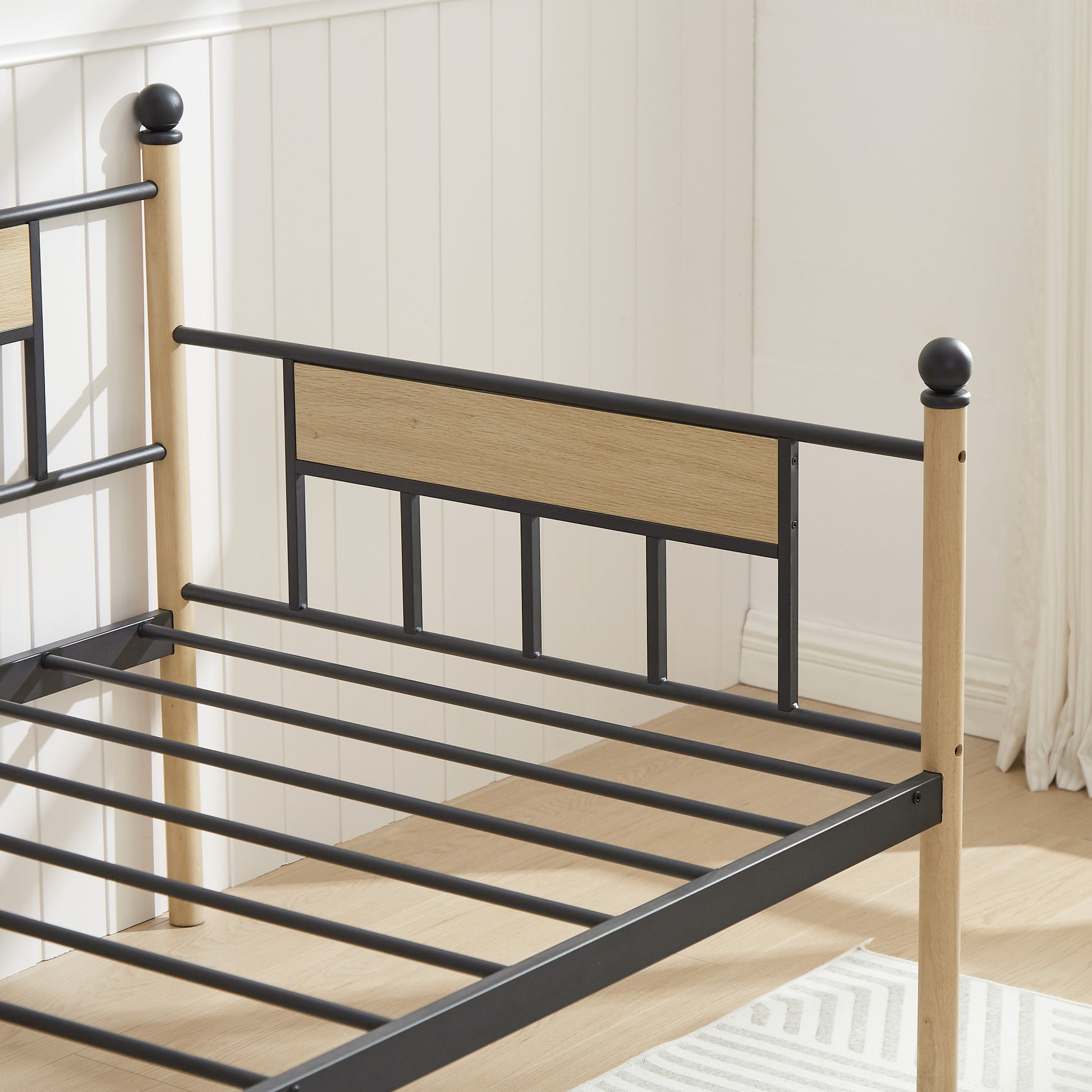Daybed, Sofa Bed Metal Framed With Trundle Twin Size, Black, 77''L X 40.6'' W X 14.5'' H Twin Black Steel