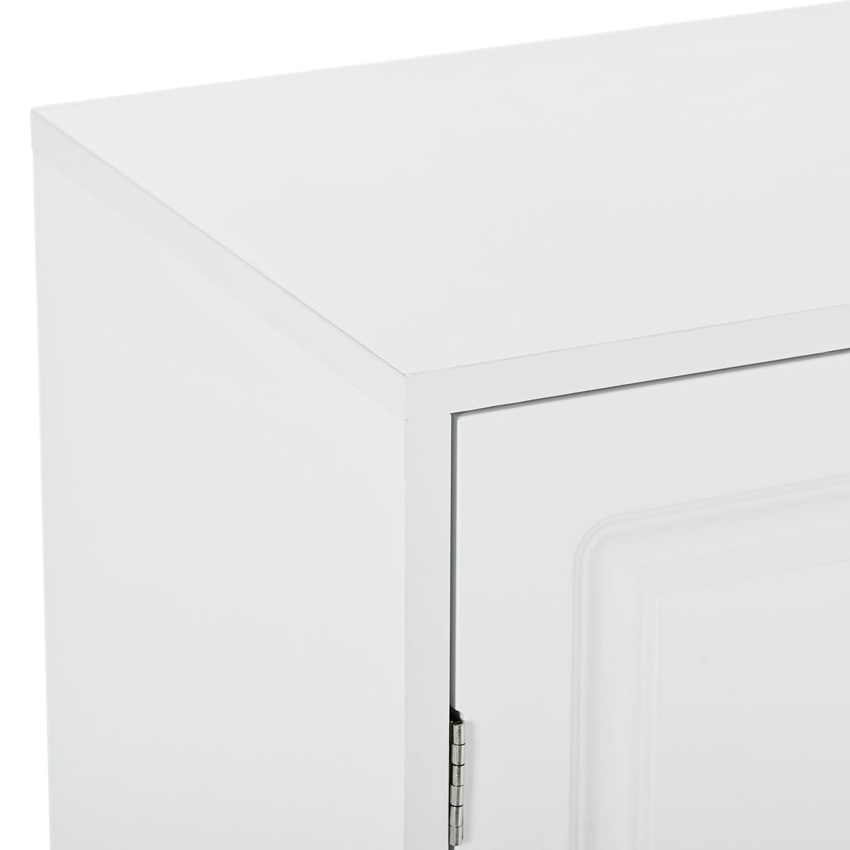 Sleek And Modern Shoe Cabinet With Adjustable Shelves, Minimalist Shoe Storage Organizer With Sturdy Top Surface, Space Saving Design Side Board For Various Sizes Of Items, White Square 3 4 Spaces White Primary Living Space Shelves Included Particle