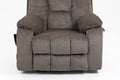 Old Age Electric Lift Chair, Flat High Density Foam Electric Sofa, With Heating And Massage Functions, Can Tilt To 180 Degrees, 2 Pocket Cup Holders, 2 Remote Controls, Dual Okin Motors Dark Brown Cotton Chenille