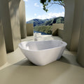 Sparkling White Acrylic Freestanding Soaking Bathtub With Chrome Overflow And Drain, Cupc Certified 67*31.5 Gloss White Fiberglass Acrylic