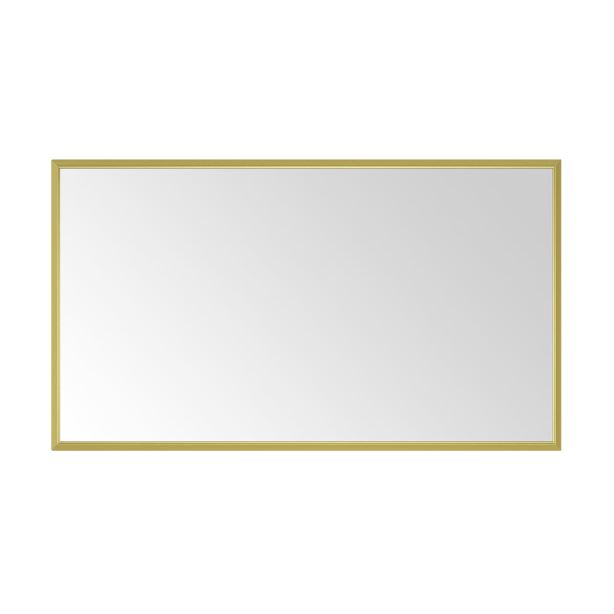 96In. W X 48In. H Metal Framed Bathroom Mirror For Wall, X Inch Rectangle Mirror, Bathroom Vanity Mirror Farmhouse, Anti Rust, Hangs Horizontally Or Vertiy Gold Aluminium
