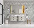 60 X 36Inch Led Mirror Bathroom Vanity Mirror With Back Light, Wall Mount Anti Fog Memory Large Adjustable Vanity Mirrornatural Stone Decoration Decoration Follows Led Changes Gold Aluminium