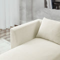 Ottoman For Modular Sofa Beige Foam