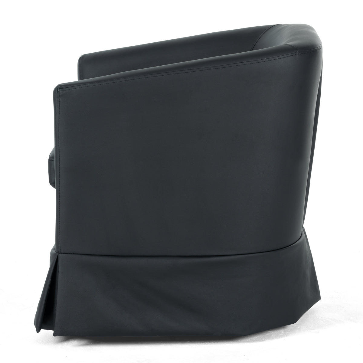 27.36" Wide Swivel Chair Black Pu Pu