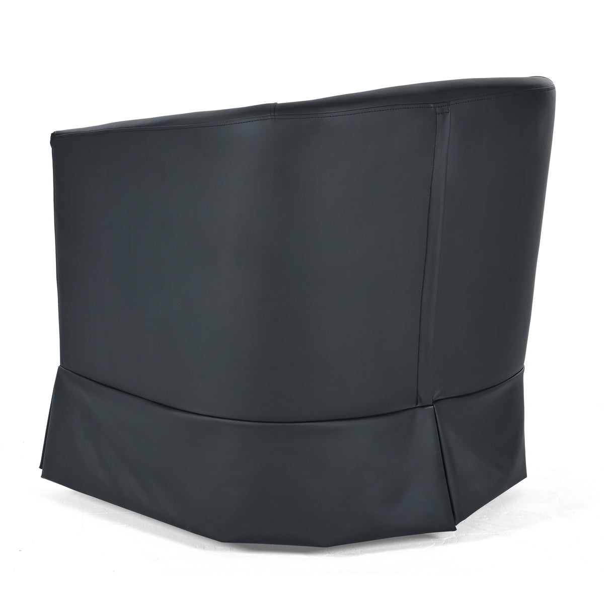 27.36" Wide Swivel Chair Black Pu Pu