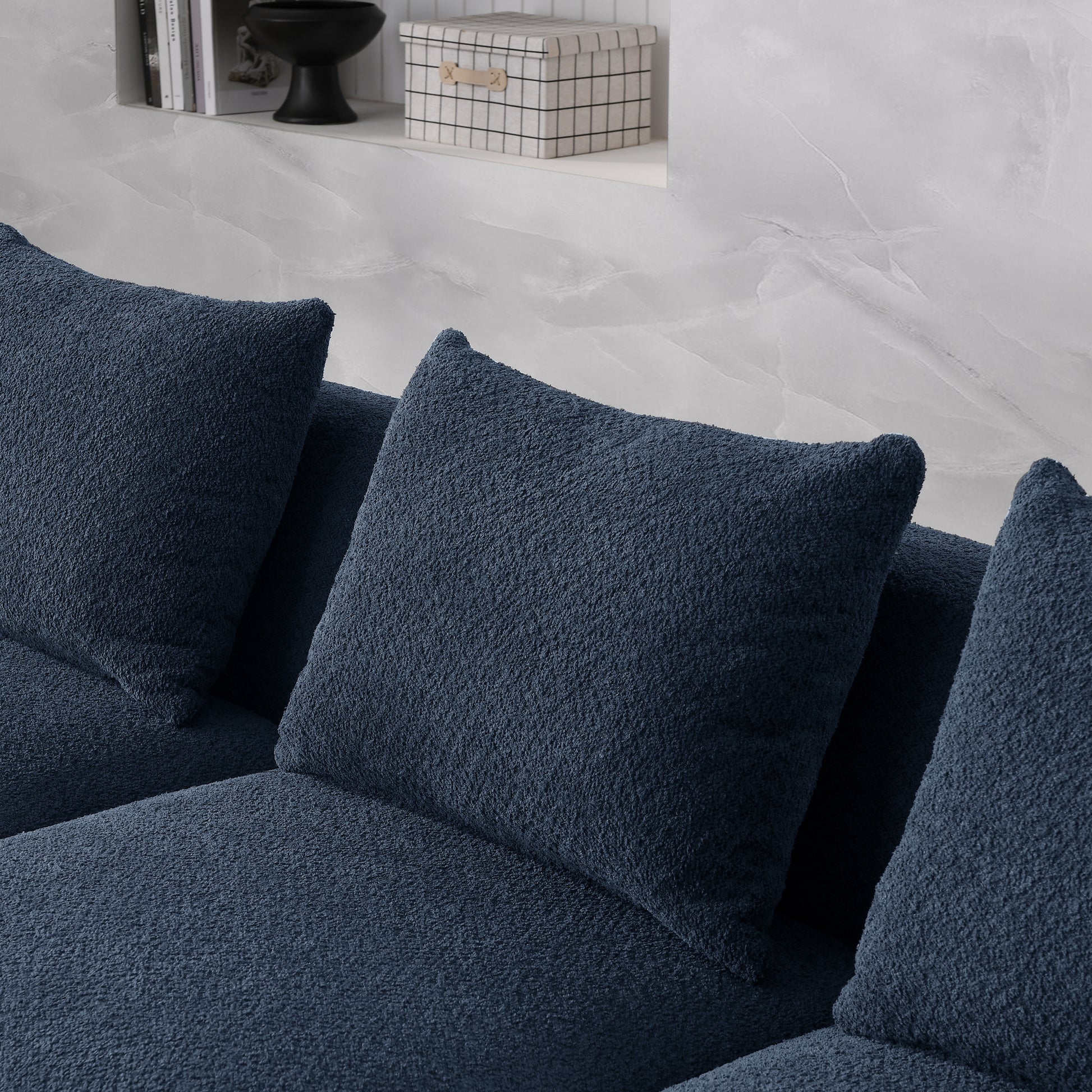 Single Chair For Modular Sofa Navy Foam