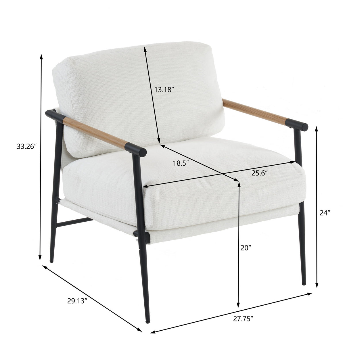 Leisure Chair Lounge Chair Velvet White Color White Fabric