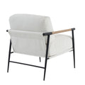 Leisure Chair Lounge Chair Velvet White Color White Fabric