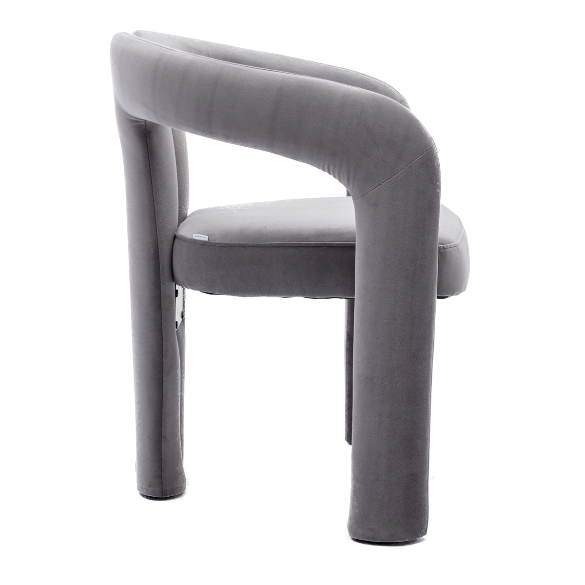 Coolmore Contemporary Designed Velvet Fabric Upholstered Accent Dining Chair Barrel Side Chairs Kitchen Armchair For Living Room Set Of 2 Gray Velvet Gray Foam Velvet