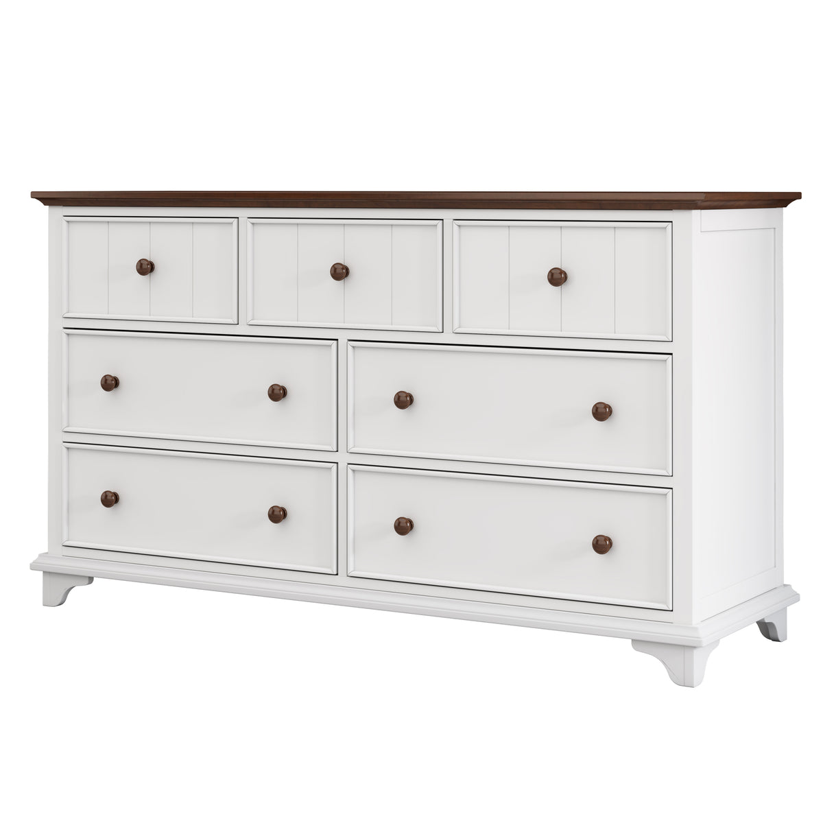 3 Pieces Wooden Captain Bedroom Set Twin Bed With Trundle, Nightstand And Dresser, White Walnut White Walnut Wood