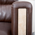 1 Seater Sofa For Living Room Brown Pu Pu