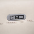 Dual Power Recliner: Transitional Design, Top Grain Leather, Wall Saver Mechanism, Comfort In Ivory Ivory Foam Leather