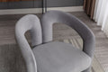 Coolmore Contemporary Designed Velvet Fabric Upholstered Accent Dining Chair Barrel Side Chairs Kitchen Armchair For Living Room Set Of 2 Gray Velvet Gray Foam Velvet