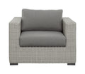 Outdoor Lounge Chair Chic Design, High Quality Materials Deep Cushions, Removable For Easy Storage Relaxation In Style And Comfort Light Gray Wicker