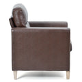 1 Seater Sofa For Living Room Brown Pu Pu