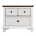 2 Pieces Wooden Captain Bedroom Set Twin Bed With Trundle And Nightstand,White Walnut White Walnut Wood