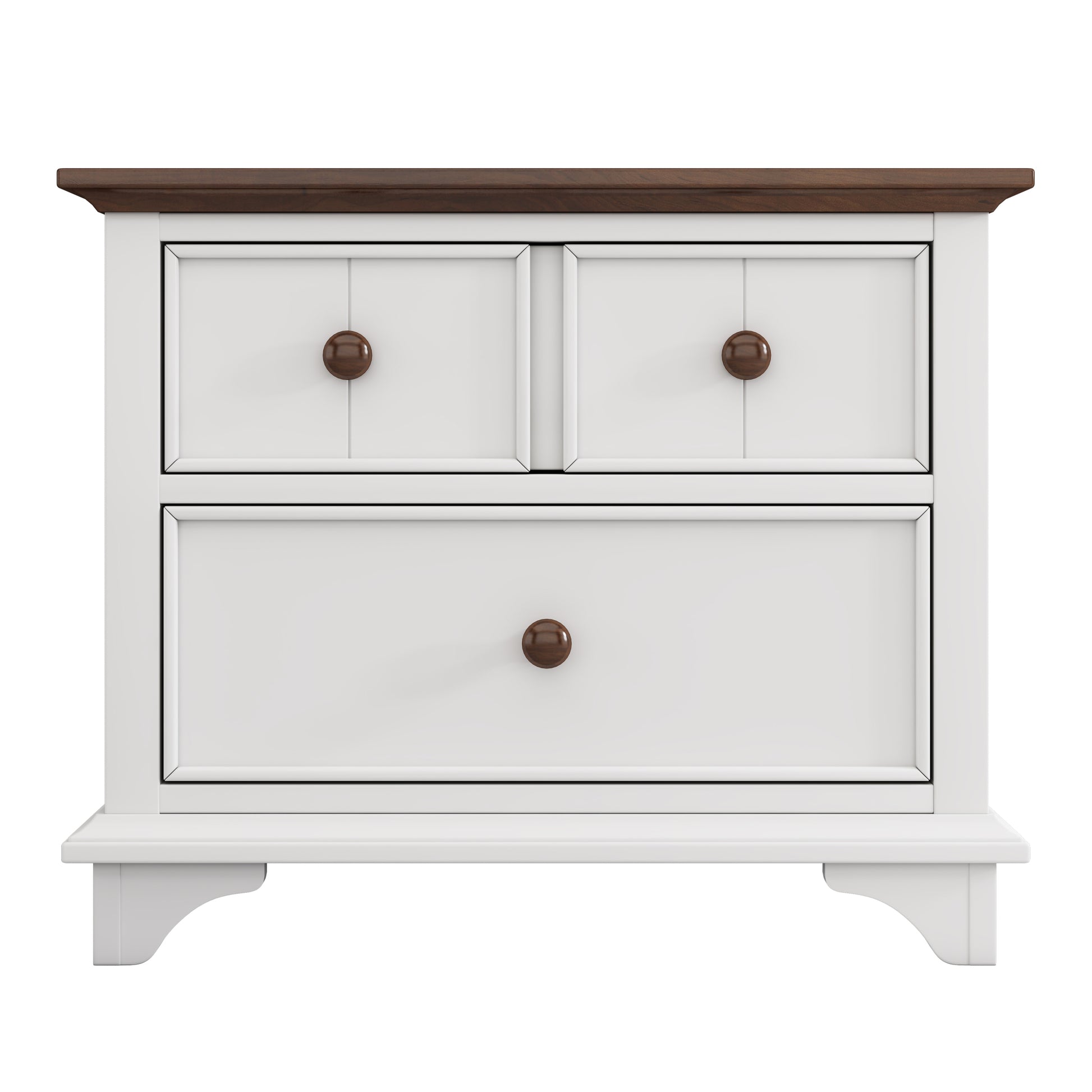 2 Pieces Wooden Captain Bedroom Set Twin Bed With Trundle And Nightstand,White Walnut White Walnut Wood