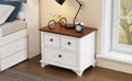3 Pieces Wooden Captain Bedroom Set Twin Bed With Trundle, Nightstand And Dresser, White Walnut White Walnut Wood