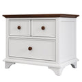 2 Pieces Wooden Captain Bedroom Set Twin Bed With Trundle And Nightstand,White Walnut White Walnut Wood
