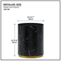 15.75Inch Round Sidetable For Living Room Fully Assembled Black Black Mdf