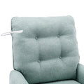 Reclining Chair 270 Degree Swivel Recliner Chairs With Usb Port, Side Pocket And Touch Sensitive Lamp For Living Room, Bedroom, Lotus Green Green Linen