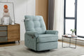 Reclining Chair 270 Degree Swivel Recliner Chairs With Usb Port, Side Pocket And Touch Sensitive Lamp For Living Room, Bedroom, Lotus Green Green Linen