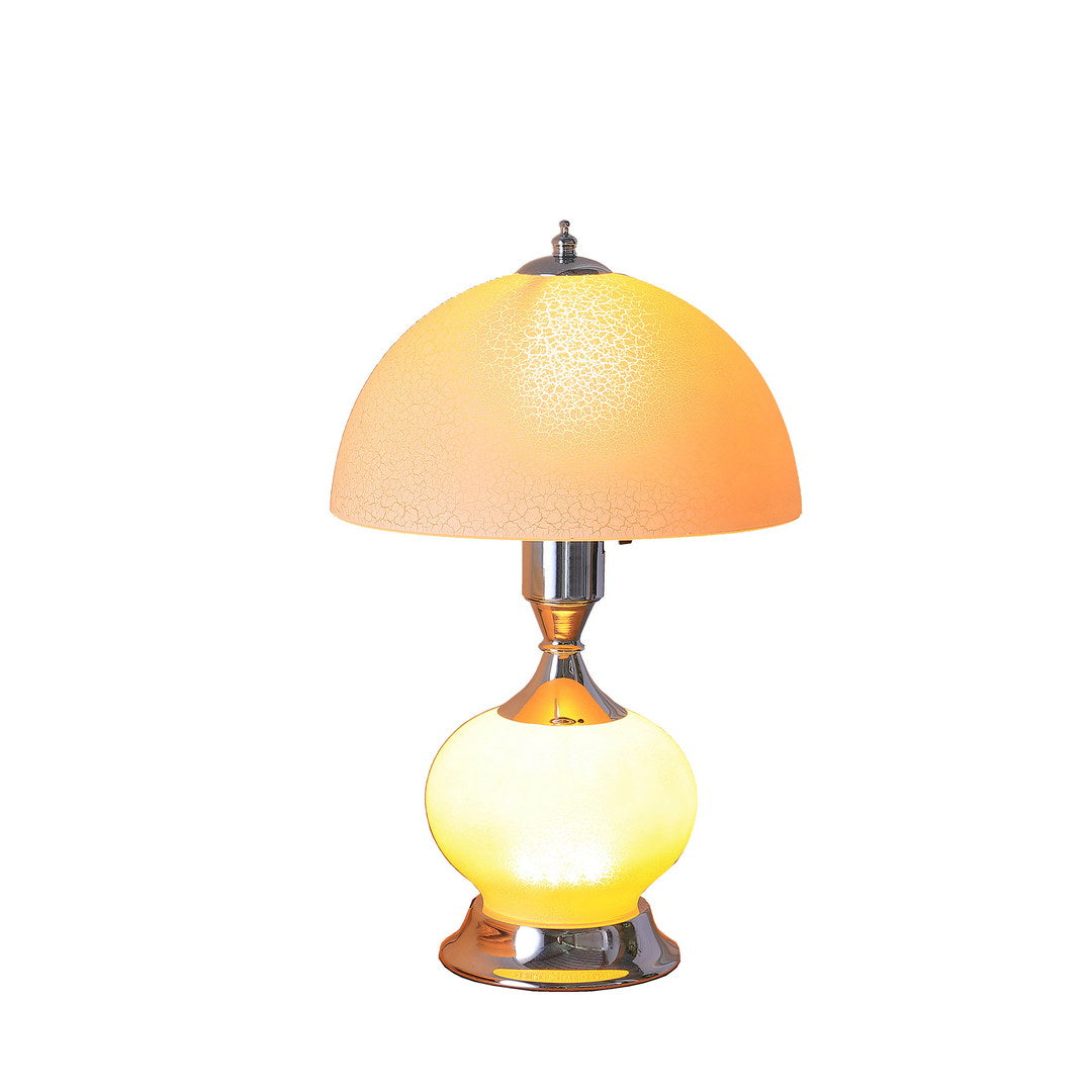 15.75"H Erte Blush Pink Art Deco Glass W Night Light Table Lamp Silver Metal