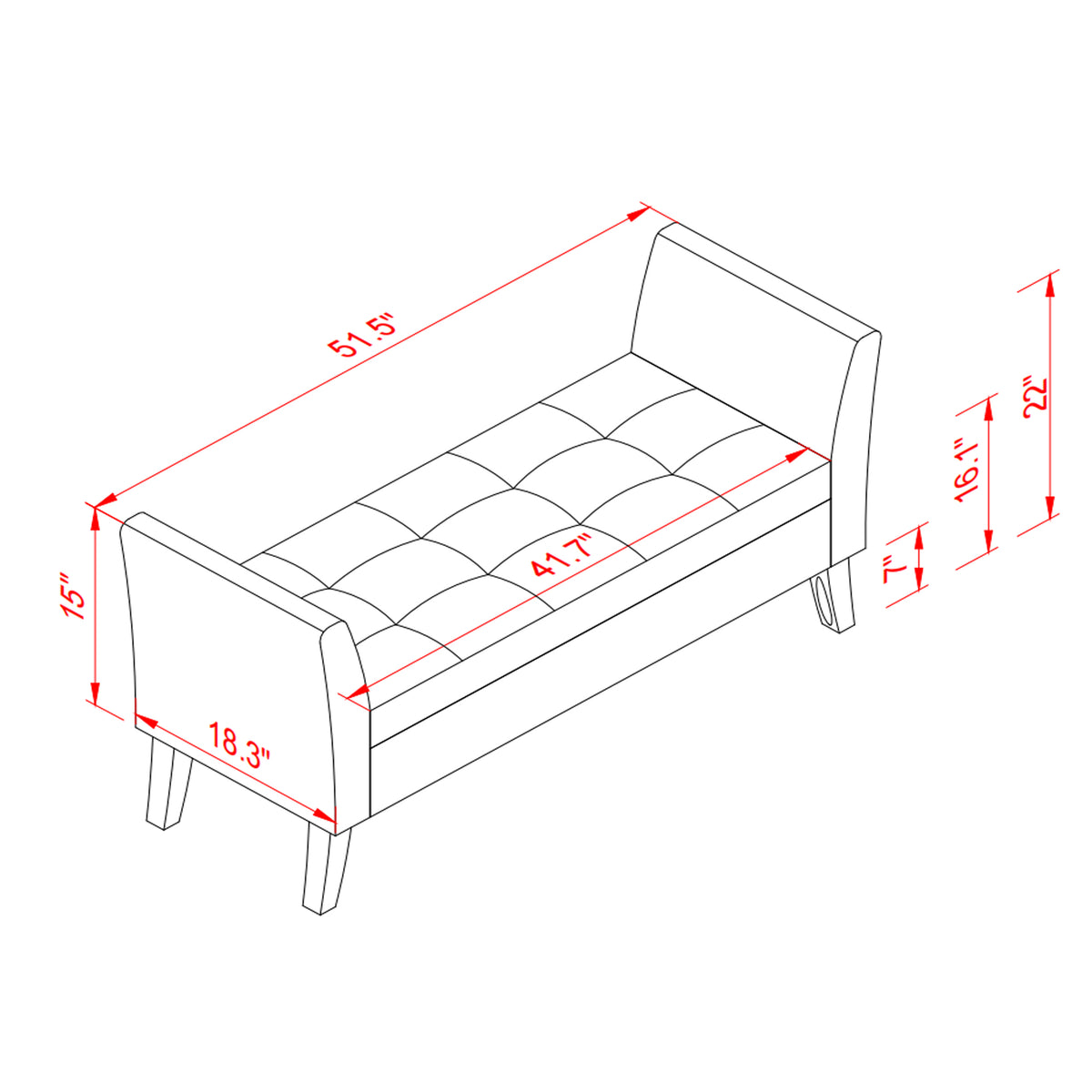 51.5" Bed Bench With Storage Beige Velvet Beige Foam Velvet