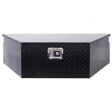 39Inch Aluminum Tool Box,Heavy Duty Truck Bed Tool Box,Outdoor Trailer Pickup Storage Tool Box,Rv Storage Organizer,Underbody Box W Lock Keys,Black 39X16.5X11.8Inch Black Aluminum