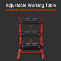 Hydraulic Shop Press ,12 Ton Capacityfloor Mount ,With Press Plates, H Frame Garage Floor Press, Adjustable Working Table Height,Red Red Steel