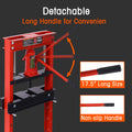 Hydraulic Shop Press ,12 Ton Capacityfloor Mount ,With Press Plates, H Frame Garage Floor Press, Adjustable Working Table Height,Red Red Steel