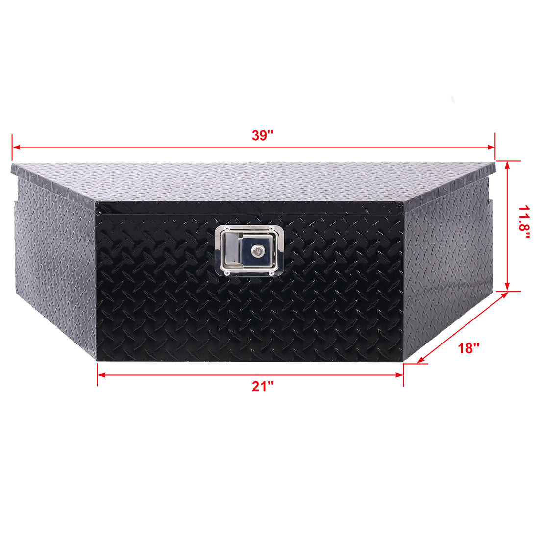 39Inch Aluminum Tool Box,Heavy Duty Truck Bed Tool Box,Outdoor Trailer Pickup Storage Tool Box,Rv Storage Organizer,Underbody Box W Lock Keys,Black 39X16.5X11.8Inch Black Aluminum