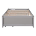 Twin Bed With 2 Drawers, Solid Wood, No Box Spring Needed ,Grey Sku:W504P149041 Twin Grey Pine