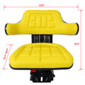 Trac Seats Brand Waffle Style Universal Tractor Suspension Seat With Tilt Fits Ford Holland 3900 3930 3910 5000 5100 5600 5610 5900 5910,Yellow Yellow Steel