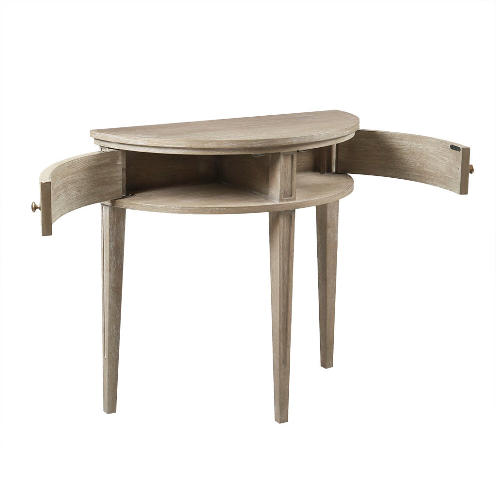Storage Console Table 31"W Reclaimed Wheat Wood