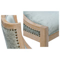 Upholstered Dining Chair With Trim Soft Green Polyester