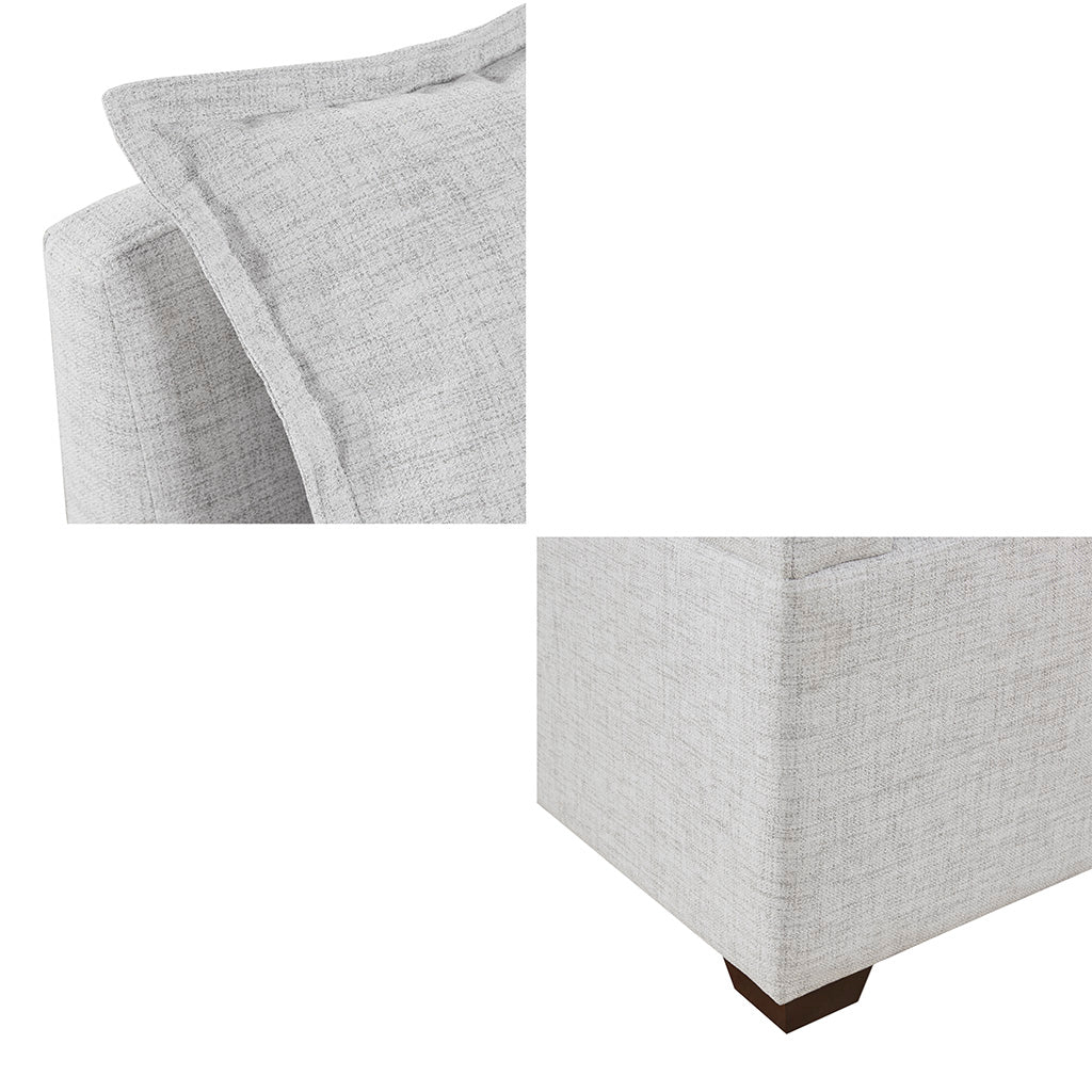 Modular Corner Chair Ivory Polyester