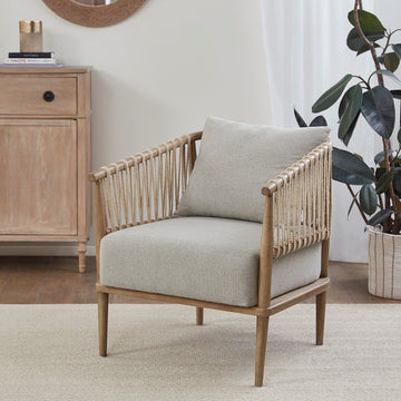 Accent Arm Chair Natural Wood