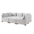Modular Corner Chair Ivory Polyester